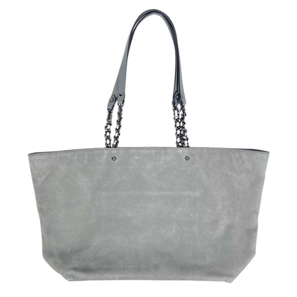 Rebecca Minkoff Chain-Trim Grey Suede Large Tote Bag - Picture 3 of 12